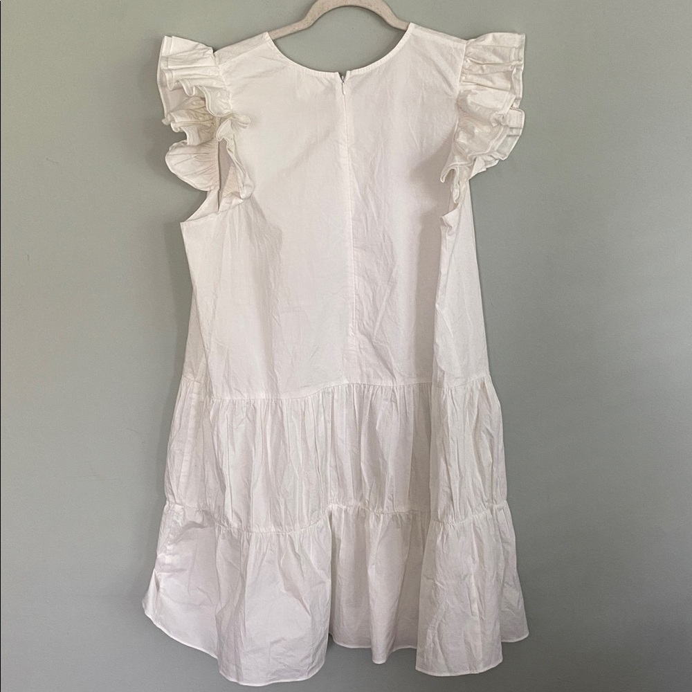 Tuckernuck Pomander Place Women’s white midi dress with ruffle sleeves size XXL - Picture 6 of 7